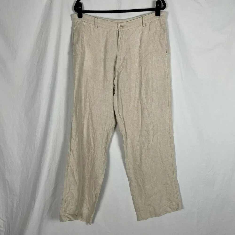 Vintage‎ Island Jupiter 100% Linen High Rise Trouser - Mens 36